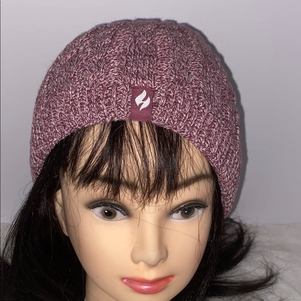 Heat Holders Burgundy Unisex Knit Beanie Size OS